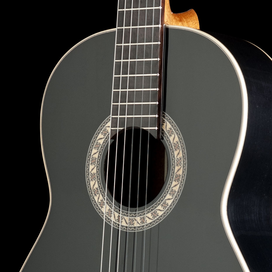 Esteve Gamberra Cedre Sycomore Rw - Black Gloss - Konzertgitarren 4/4 - Variation 4