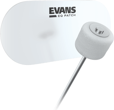 Evans Eq Double Pedal Patch, Clear Plastic - Sound Control Ringe - Main picture