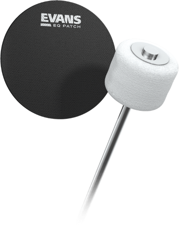 Evans Patch Eq Pour PÉdale De Grosse Caisse Simple En Nylon Noir - Sound Control Ringe - Main picture