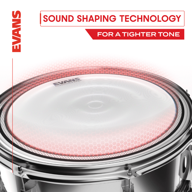 Evans Ec2s Clear Tom Batter - 16 Pouces - Fell für Tom - Variation 2