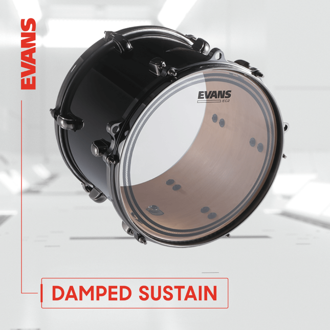 Evans Ec2s Clear Tom Batter - 13 Pouces - Fell für Tom - Variation 2