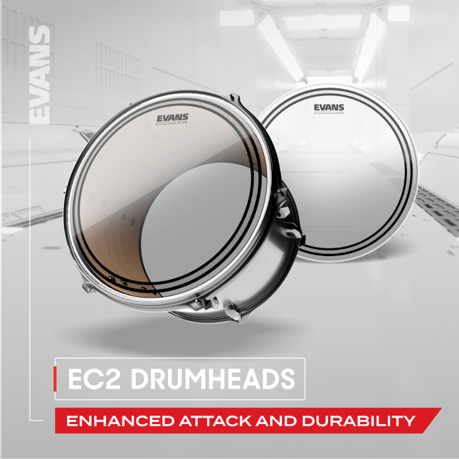 Evans Ec2s Clear Tom Batter - 13 Pouces - Fell für Tom - Variation 1