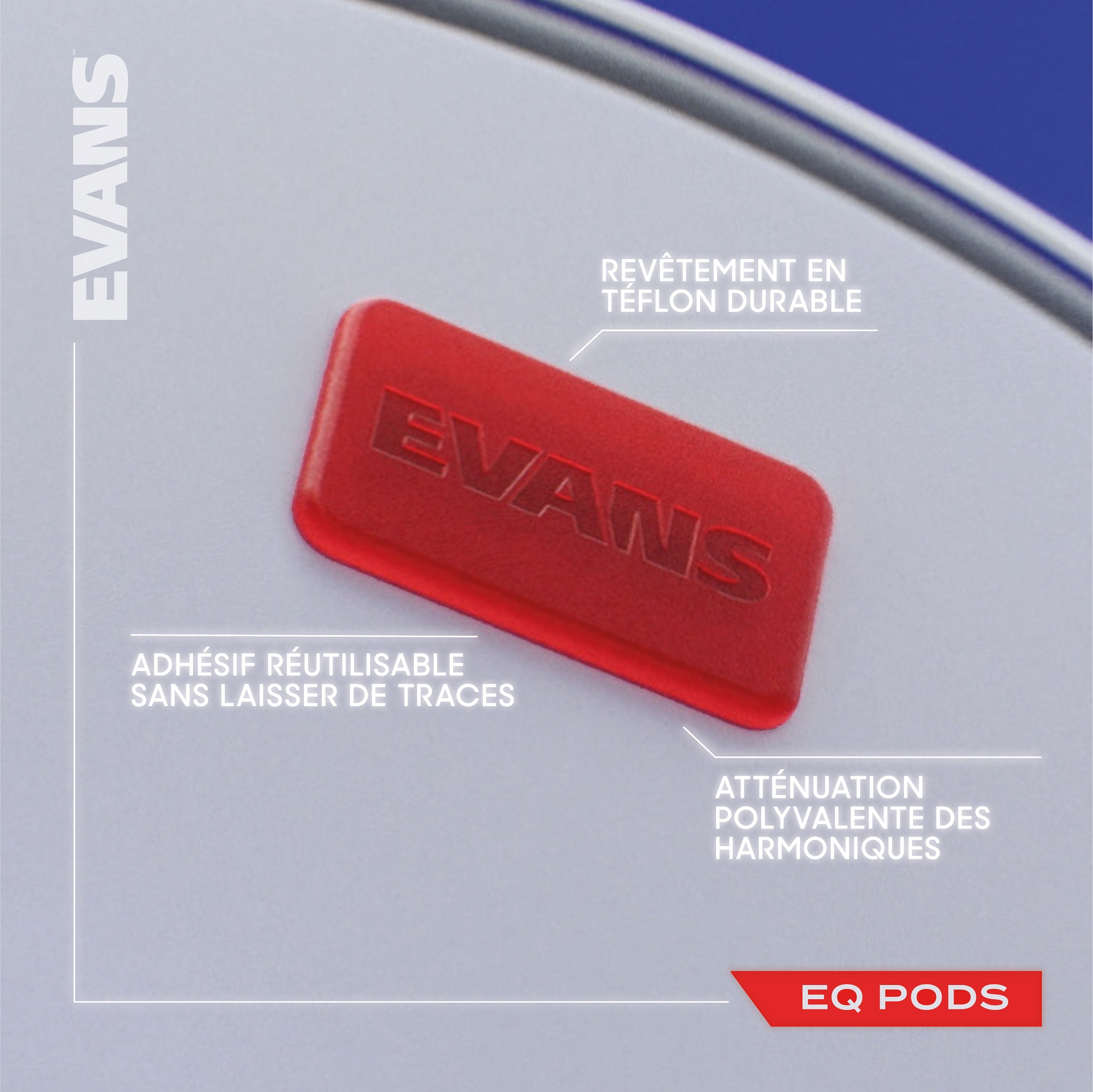 Evans Eq Pods Attenuateurs D'harmoniques En Gel - Sound Control Ringe - Variation 4