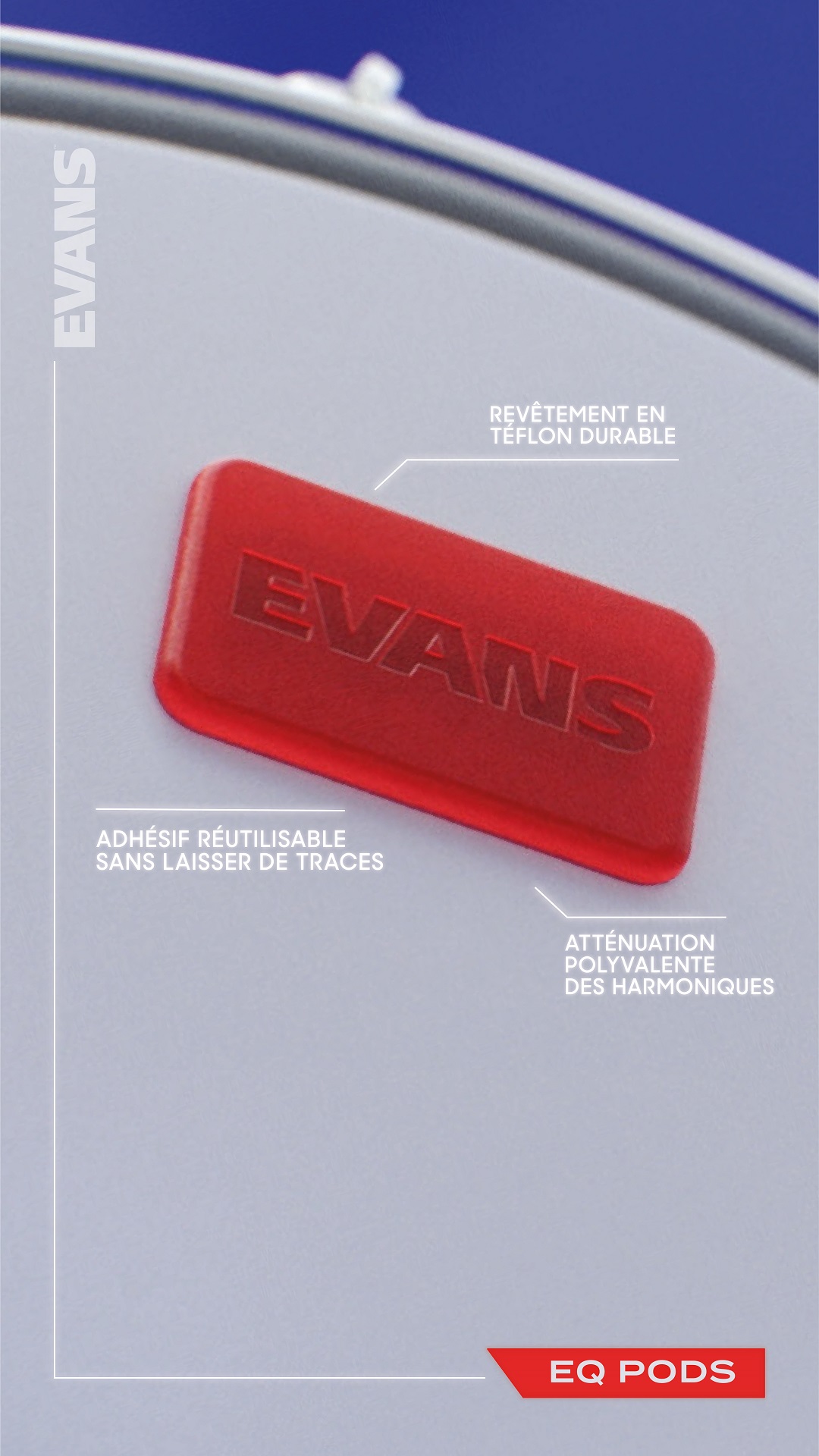 Evans Eq Pods Attenuateurs D'harmoniques En Gel - Sound Control Ringe - Variation 5