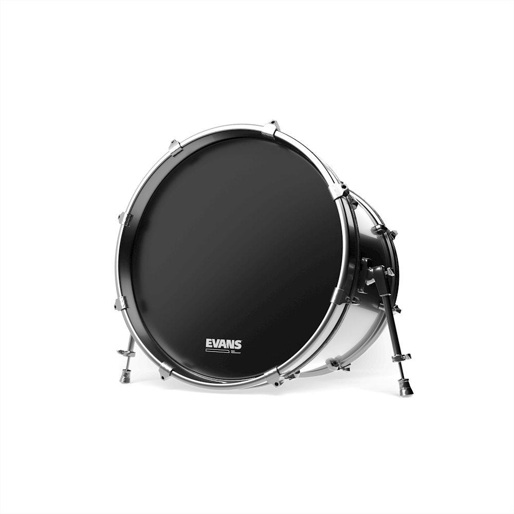 Evans Eq3 No Port Reso Black 16 - 16 Pouces - Fell für Bass drum - Variation 1