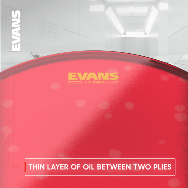 Evans Hydraulic Red Coated Snare Batter - 14 Pouces - Snare Fell - Variation 2
