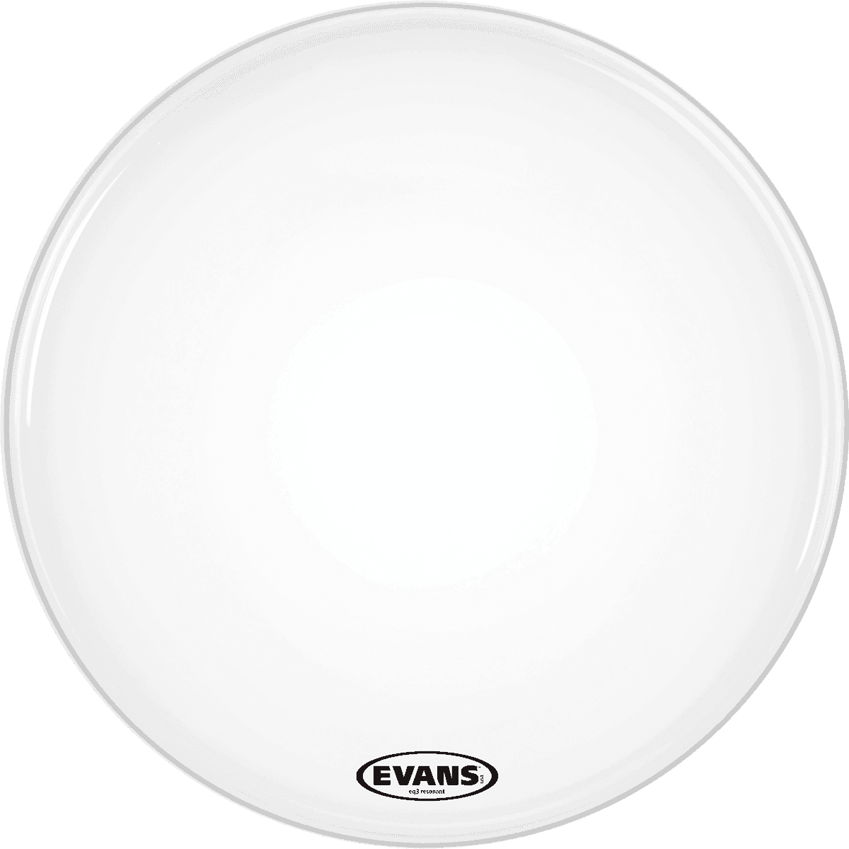 Evans Eq3 Resonant No Port Smooth White Bass Drumhead, Bass Hoop - 16 Pouces - Fell für Bass drum - Variation 1