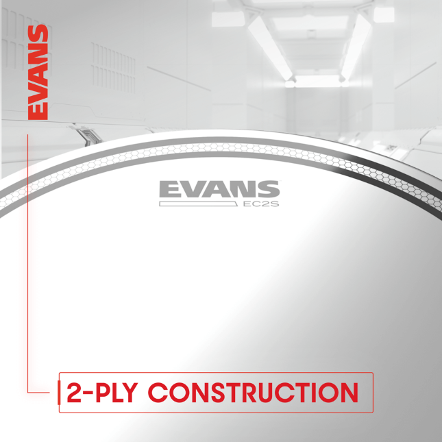 Evans Tt10ec2s    Ec2  Frappe Transparente 10 - 10 Pouces - Fell für Tom - Variation 3
