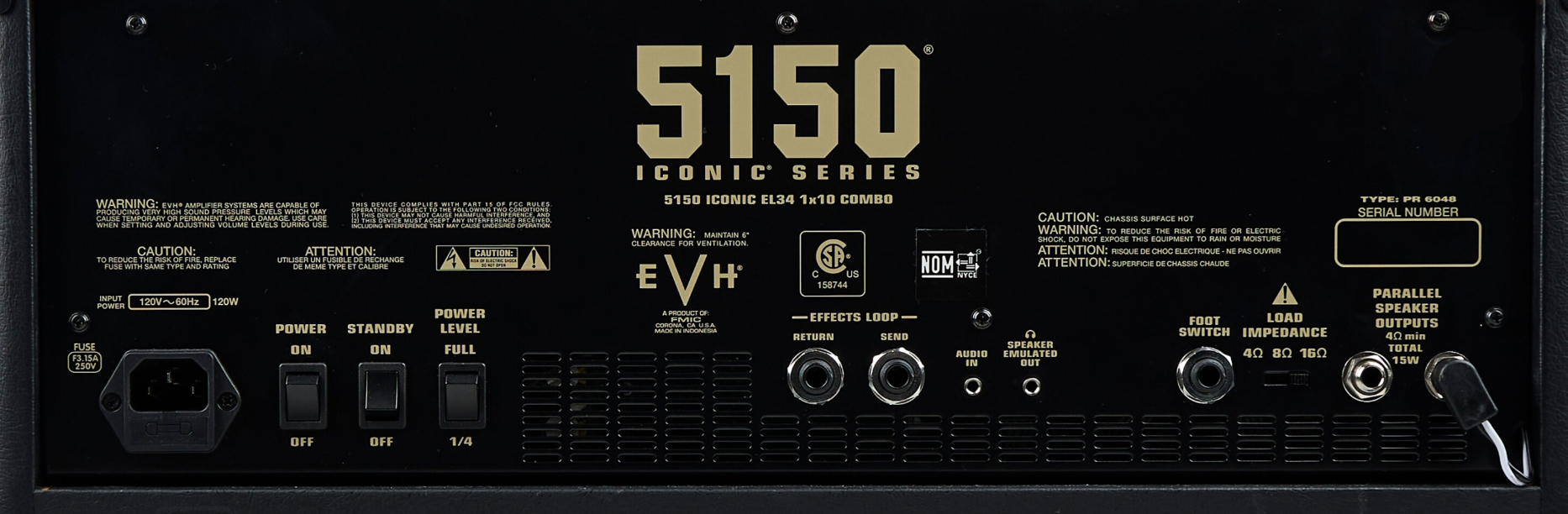 Evh 5150 Iconic El34 15w 1x10 Combo Black - Combo für E-Gitarre - Variation 4