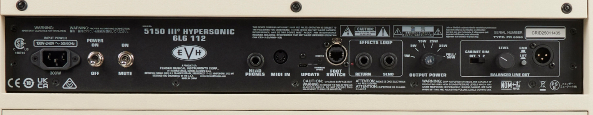 Evh 5150iii Hypersonic 6l6 1x12 Combo 50w Ivory - Combo für E-Gitarre - Variation 3