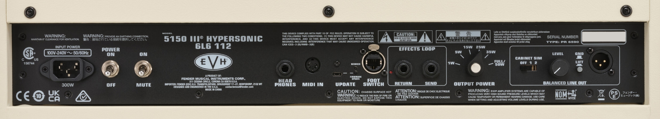 Evh 5150iii Hypersonic 6l6 2x12 Combo 50w Ivory - Combo für E-Gitarre - Variation 5