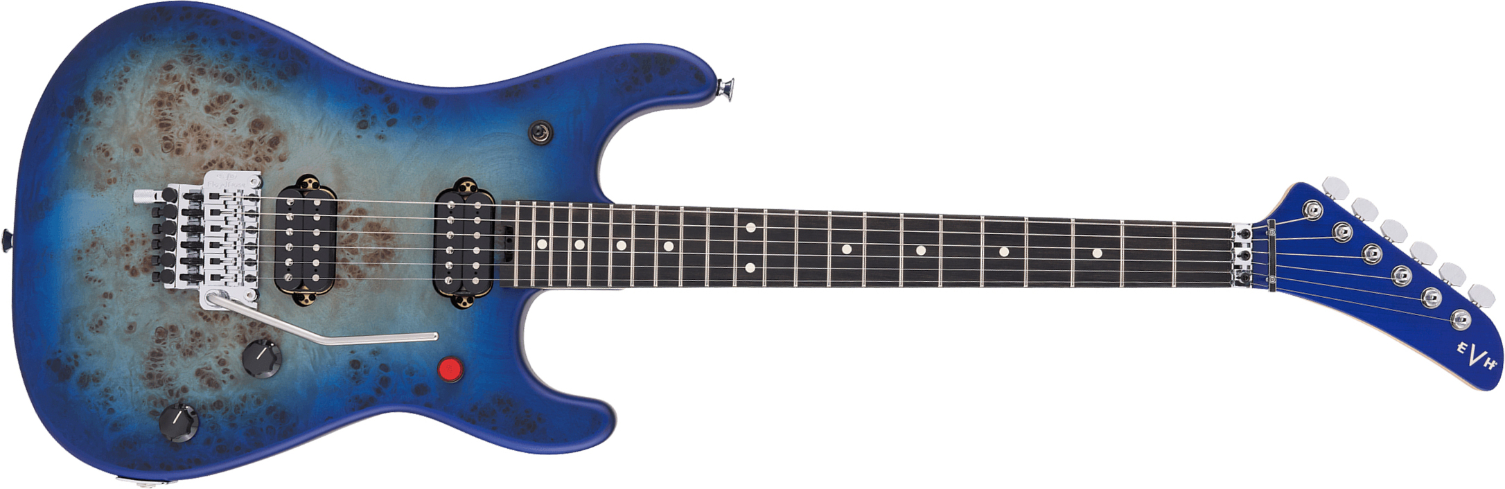 Evh 5150 Deluxe Poplar Burl Mex 2h Fr Eb - Aqua Burst - E-Gitarre in Str-Form - Main picture