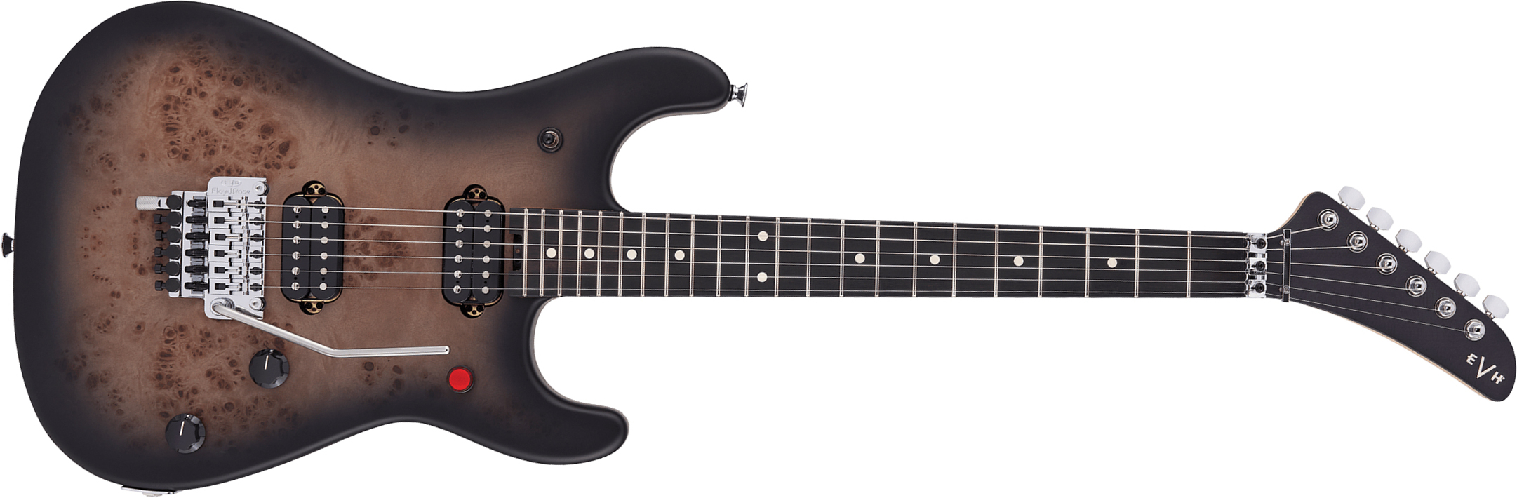 Evh 5150 Deluxe Poplar Burl Mex 2h Fr Eb - Black Burst - E-Gitarre in Str-Form - Main picture