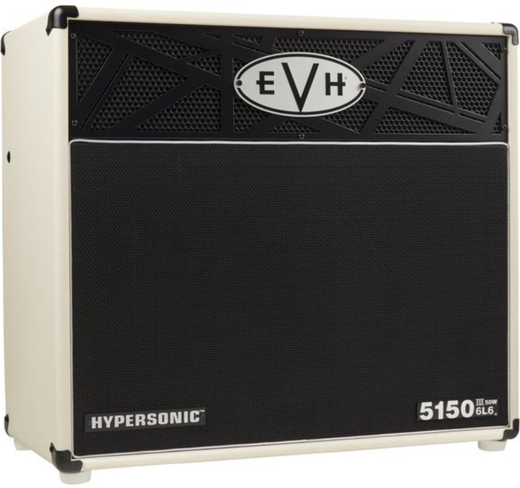 Evh 5150iii Hypersonic 6l6 1x12 Combo 50w Ivory - Combo für E-Gitarre - Main picture