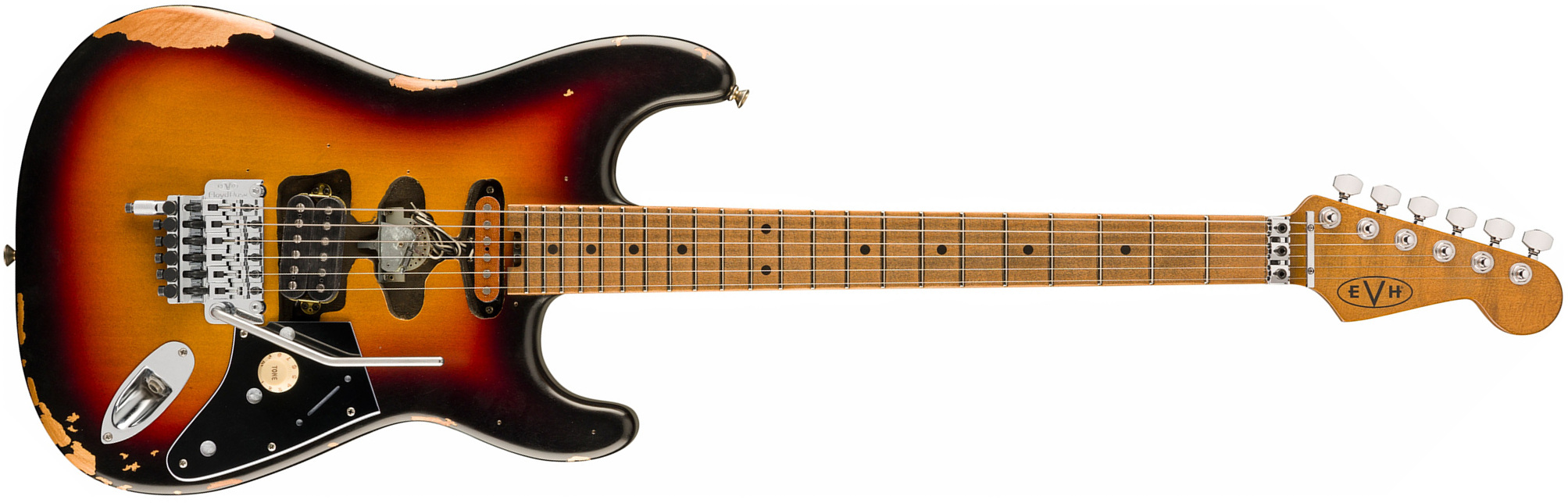 Evh Frankenstein Relic Mex 1h Fr Mn - Vintage Sunburst - E-Gitarre in Str-Form - Main picture