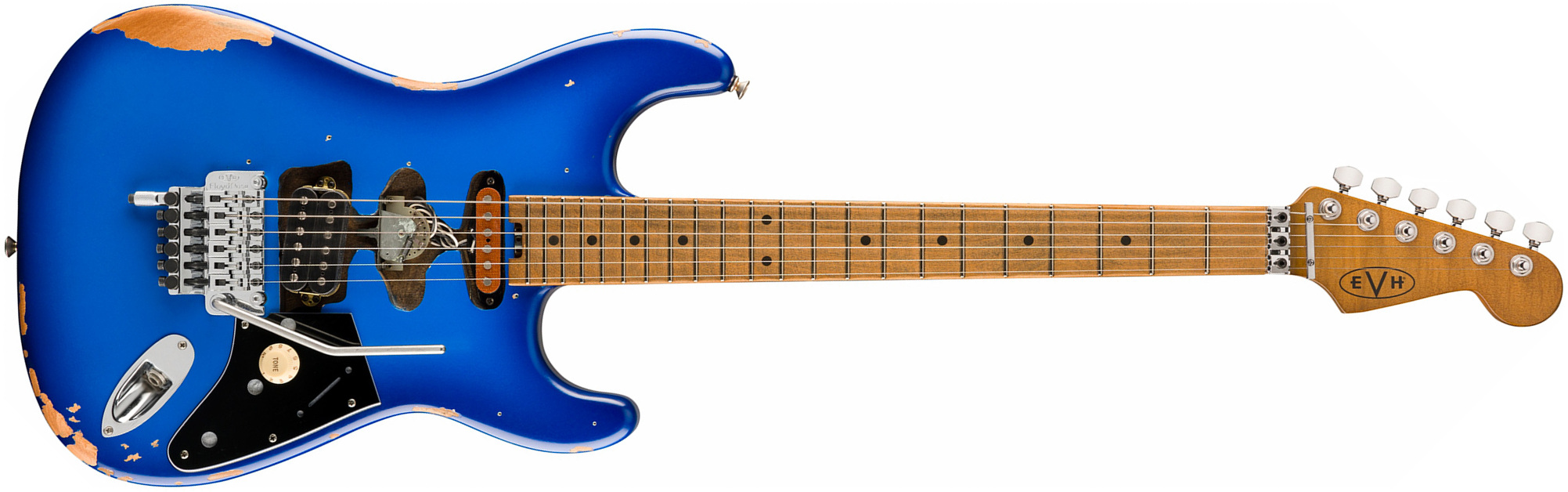 Evh Frankenstein Relic Mex 1h Fr Mn - Blueburst - E-Gitarre in Str-Form - Main picture
