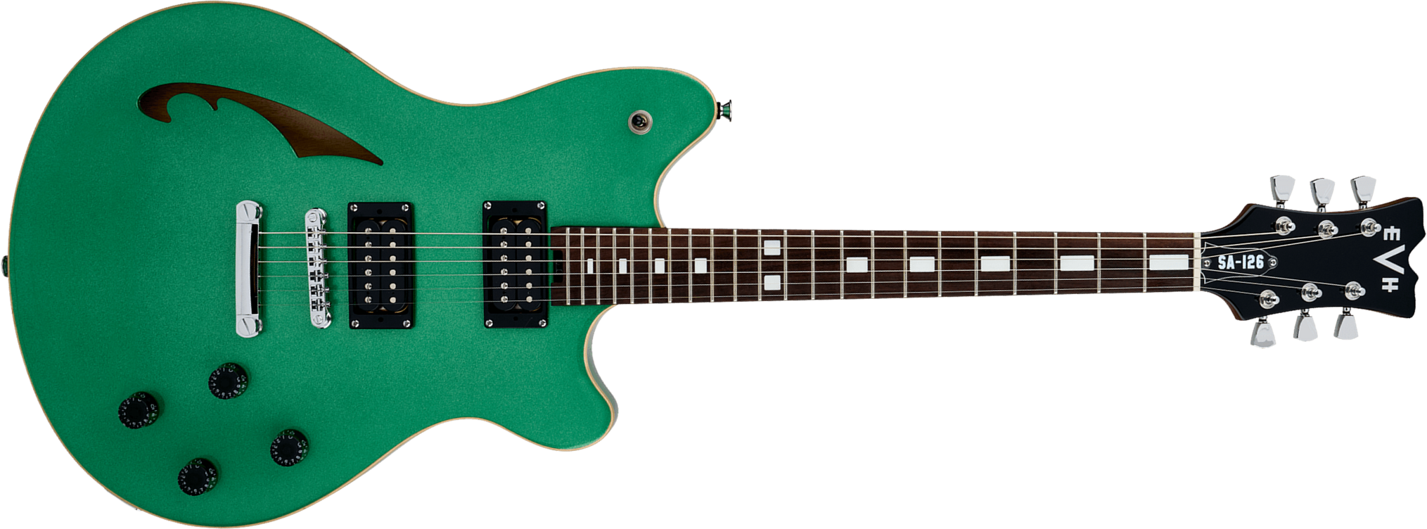 Evh Sa126 Standard 2h Ht Rw - Pelham Green - Semi-Hollow E-Gitarre - Main picture