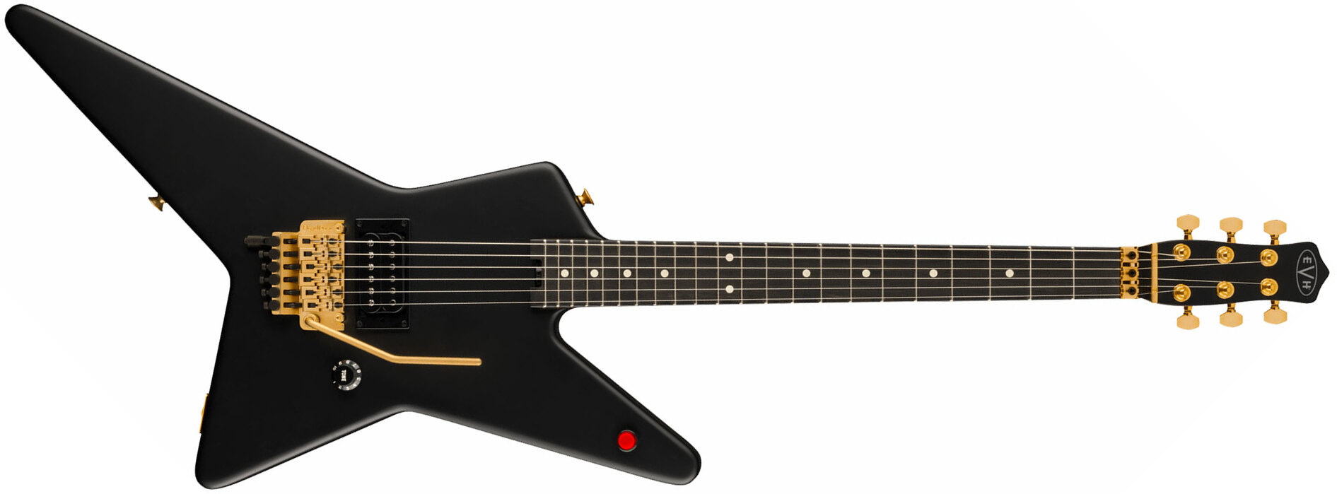 Evh Star Limited Edition 1h Fr Eb - Stealth Black With Gold Hardware - E-Gitarre aus Metall - Main picture