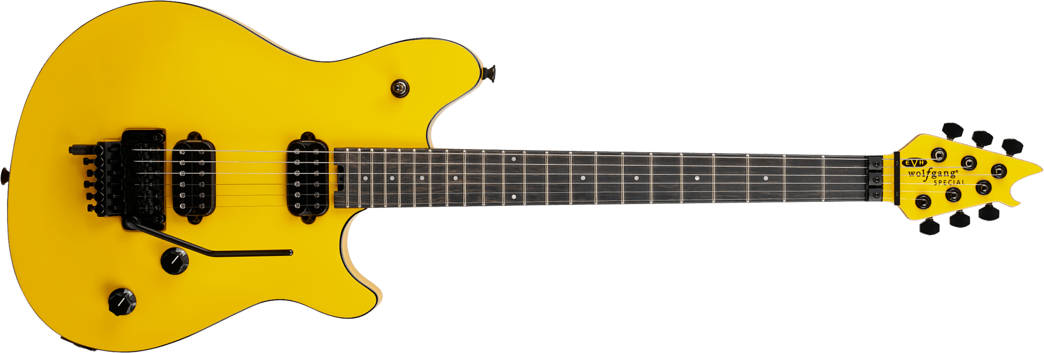 Evh Wolfgang Special Baked Maple Mex 2h Fr Eb - Caution Yellow - E-Gitarre aus Metall - Main picture