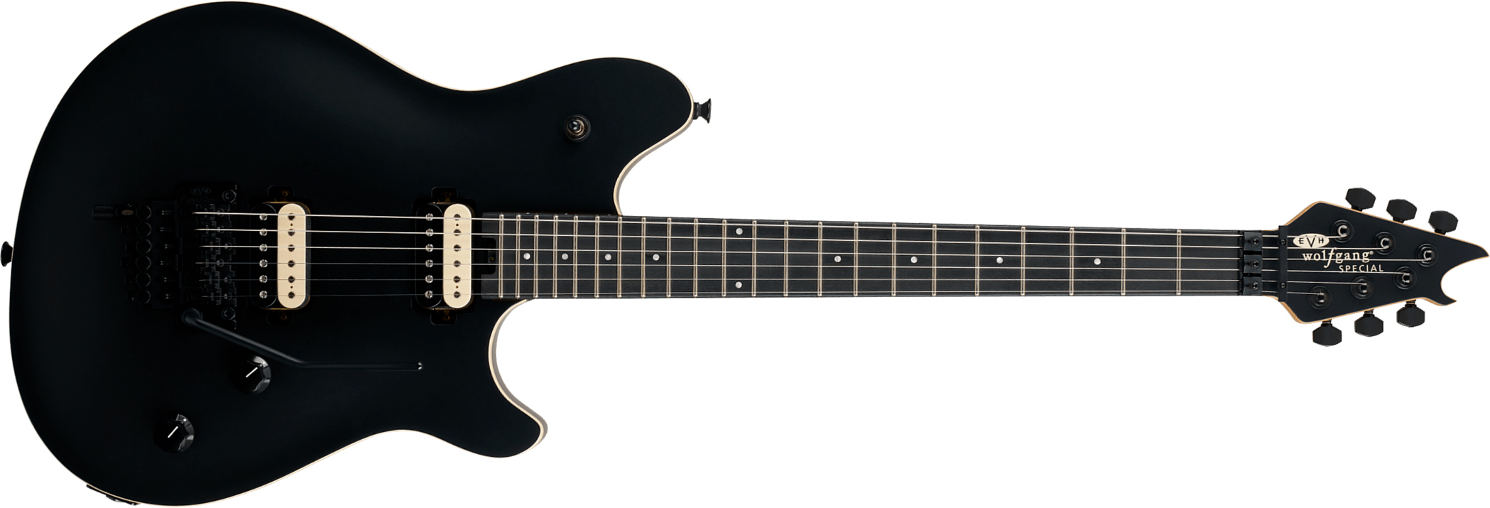 Evh Wolfgang Special Baked Maple Mex 2h Fr Eb - Stealth Black - E-Gitarre aus Metall - Main picture