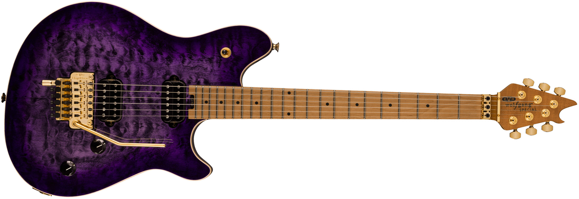 Evh Wolfgang Special Qm 2h Fr Mn - Purple Burst - E-Gitarre aus Metall - Main picture
