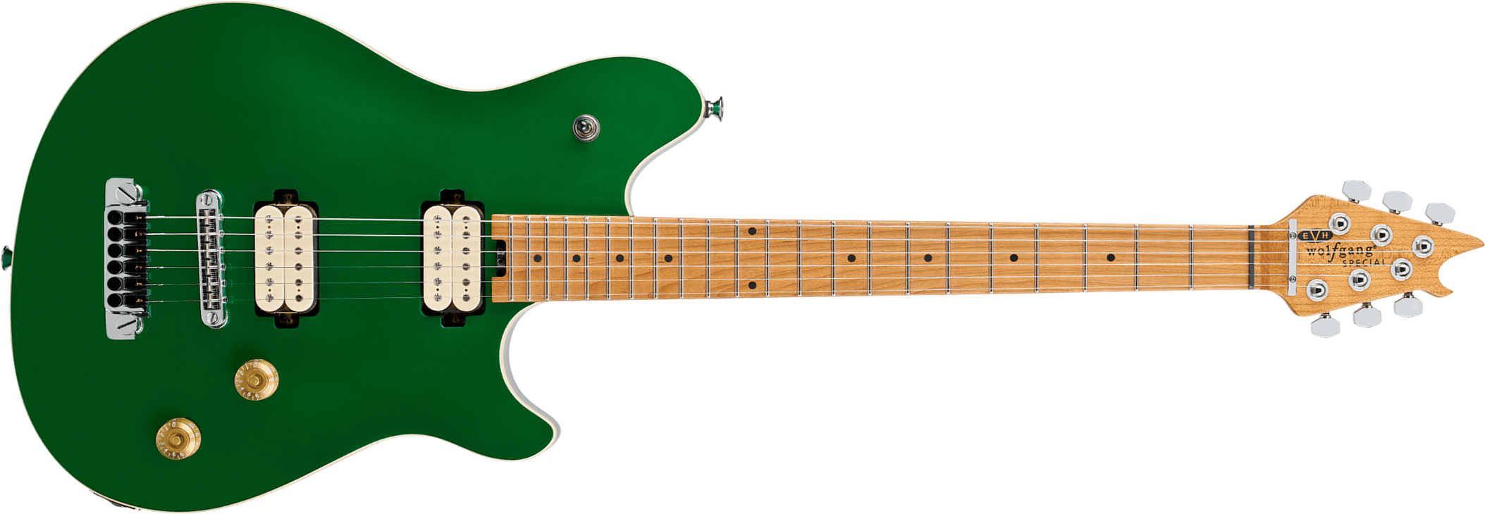 Evh Wolfgang Special Tom Baked Maple Mex 2h Ht Mn - Kandy Green - E-Gitarre aus Metall - Main picture
