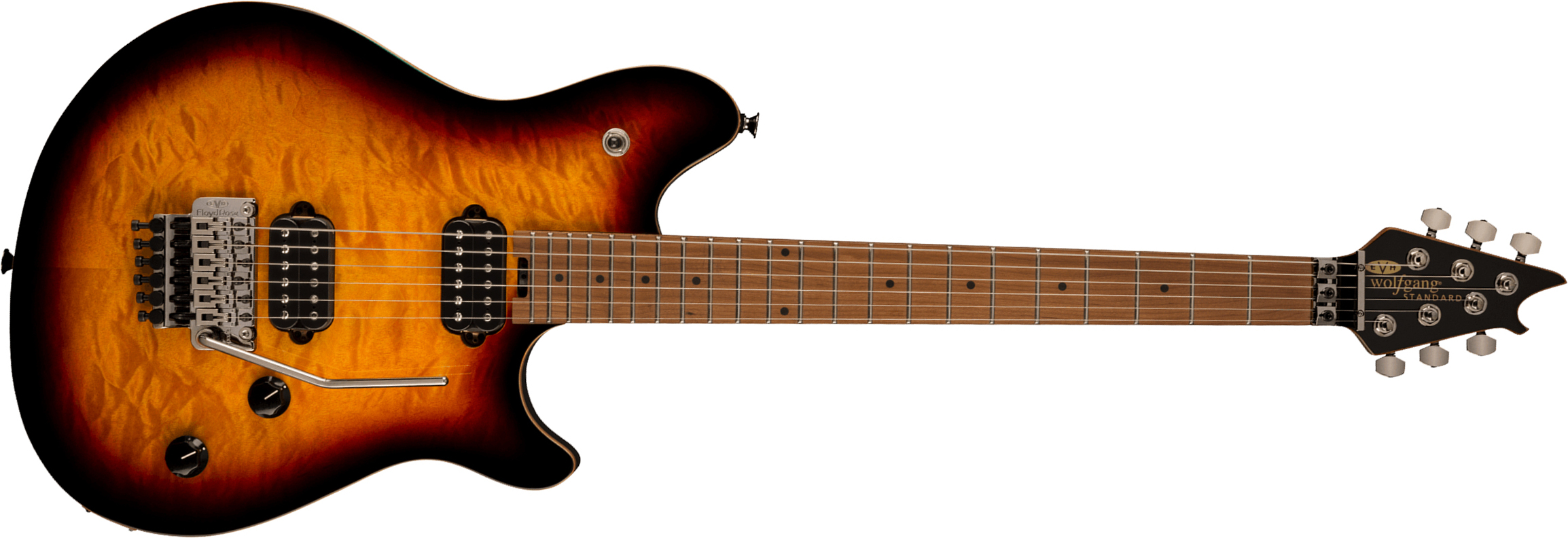 Evh Wolfgang Wg Standard Qm 2h  Fr Mn - 3-color Sunburst - E-Gitarre aus Metall - Main picture