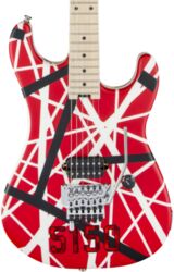 E-gitarre in str-form Evh Striped Series 5150 - Red black & white stripes