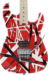 E-gitarre in str-form Evh Striped Series - Red with black stripes