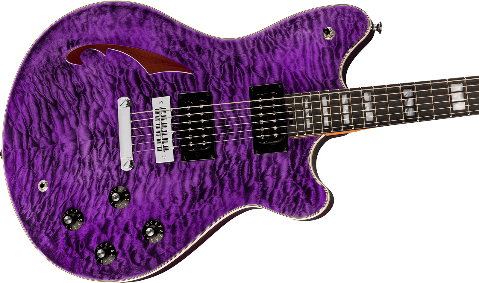 Evh Sa126 Special Qm 2h Ht Eb - Transparent Purple - E-Gitarre aus Metall - Variation 2