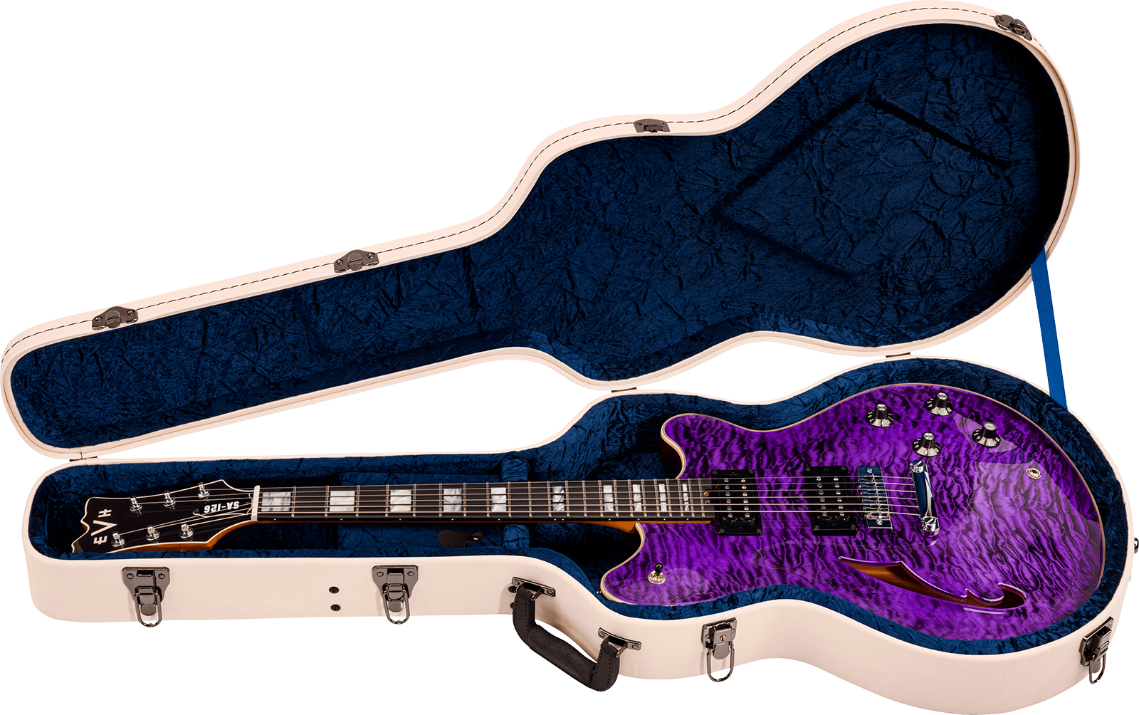 Evh Sa126 Special Qm 2h Ht Eb - Transparent Purple - E-Gitarre aus Metall - Variation 4