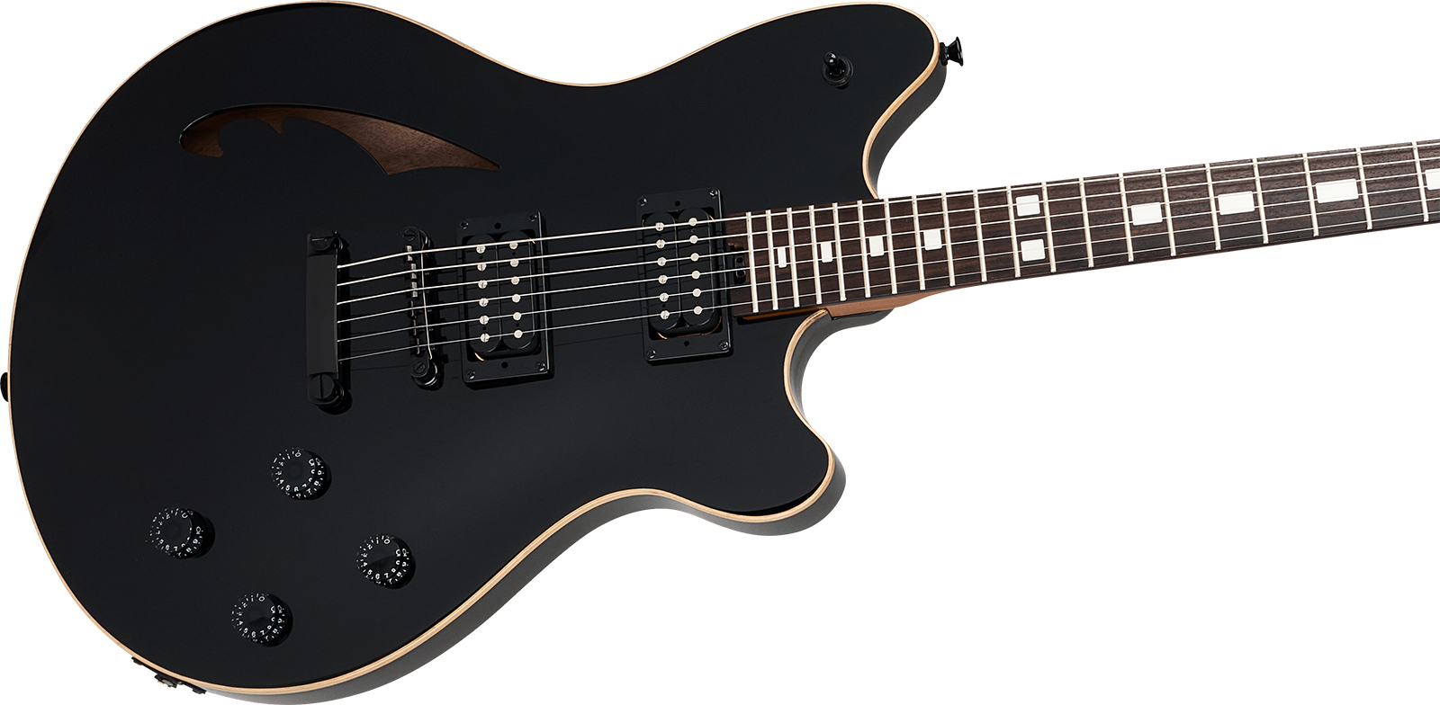 Evh Sa126 Standard 2h Ht Rw - Piano Black - Semi-Hollow E-Gitarre - Variation 2