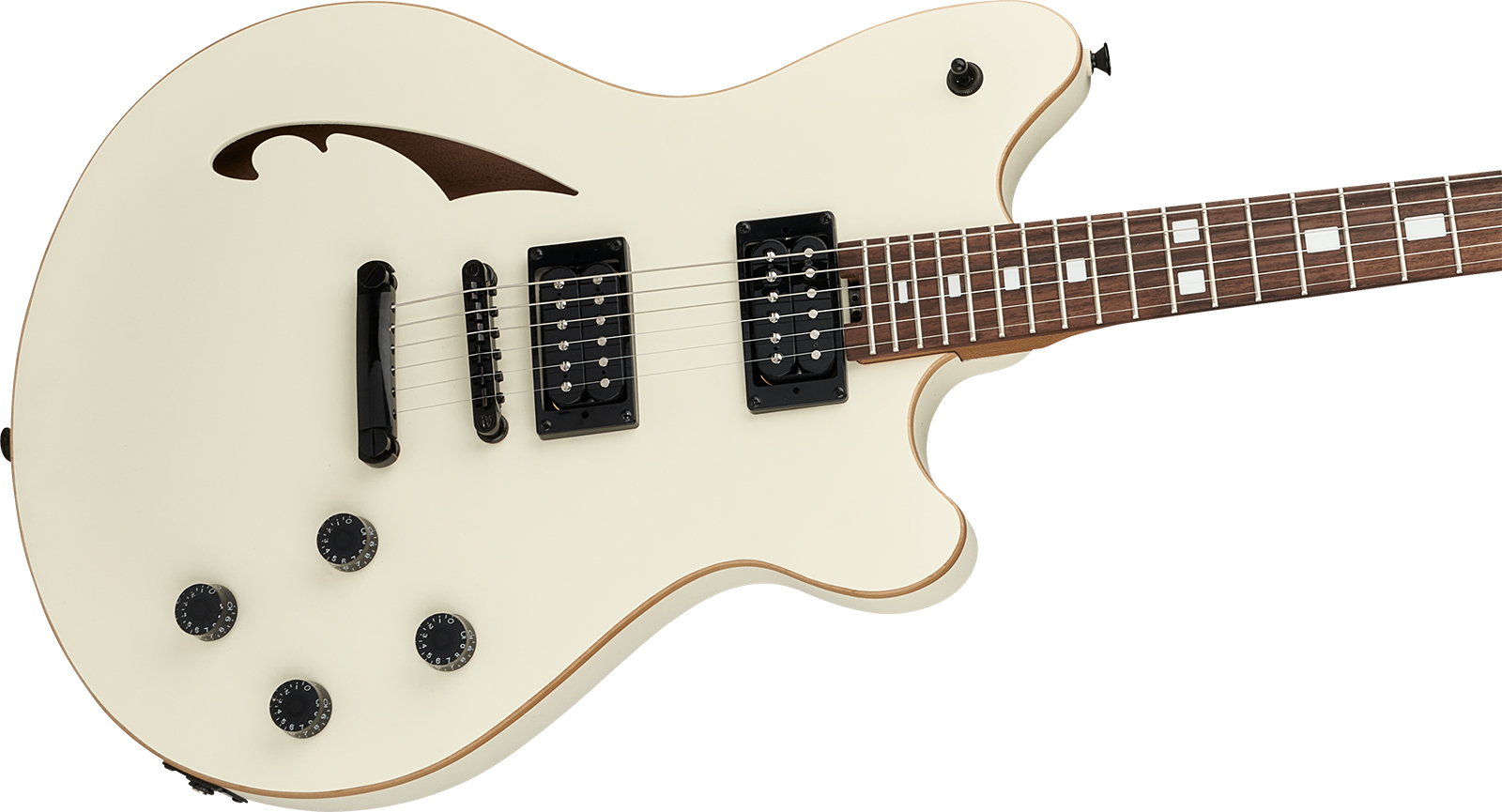 Evh Sa126 Standard 2h Ht Rw - Satin Vintage White - Semi-Hollow E-Gitarre - Variation 2
