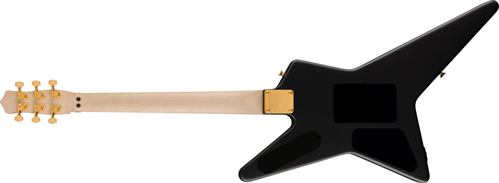 Evh Star Limited Edition 1h Fr Eb - Stealth Black With Gold Hardware - E-Gitarre aus Metall - Variation 1