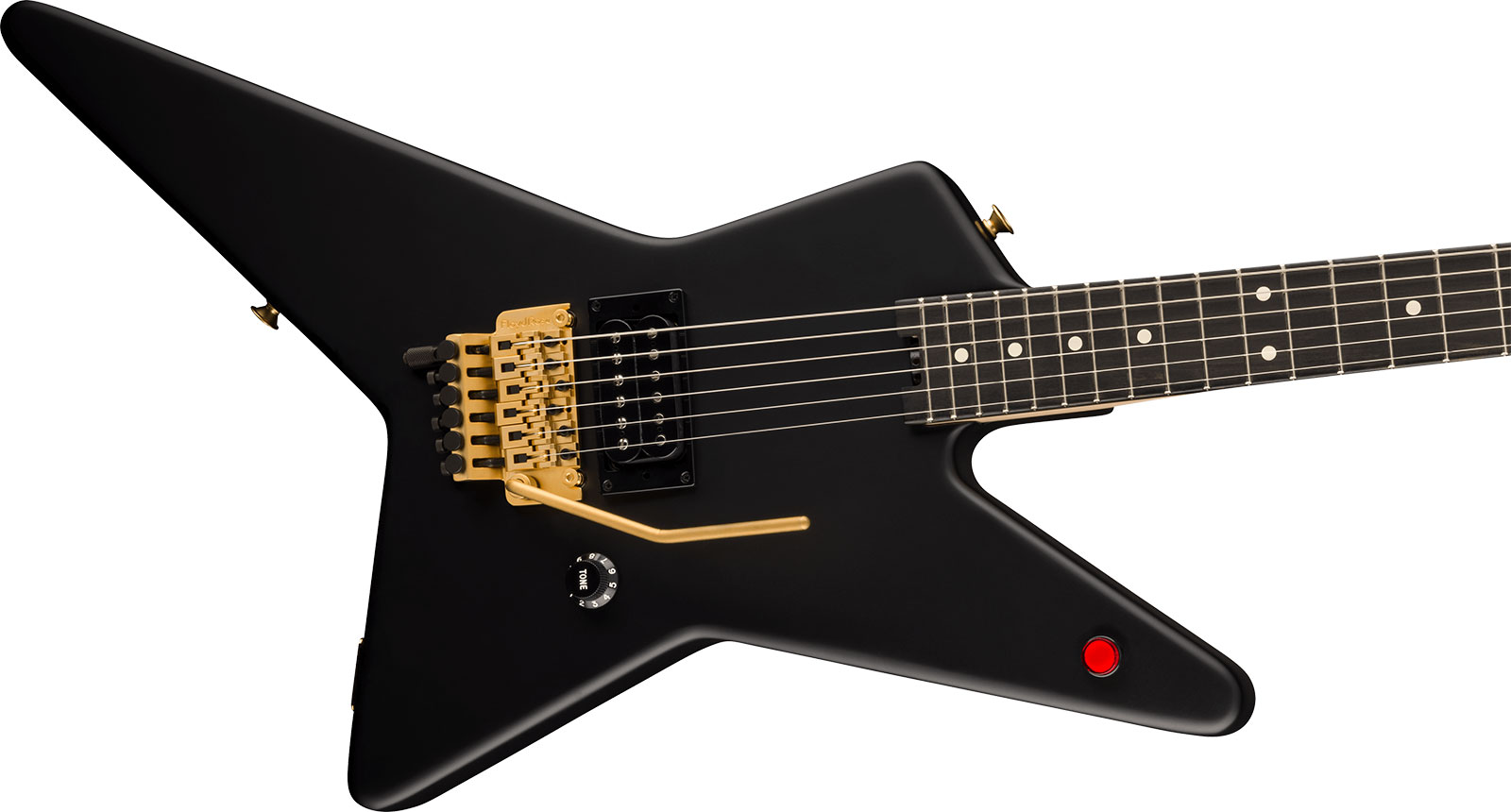 Evh Star Limited Edition 1h Fr Eb - Stealth Black With Gold Hardware - E-Gitarre aus Metall - Variation 2