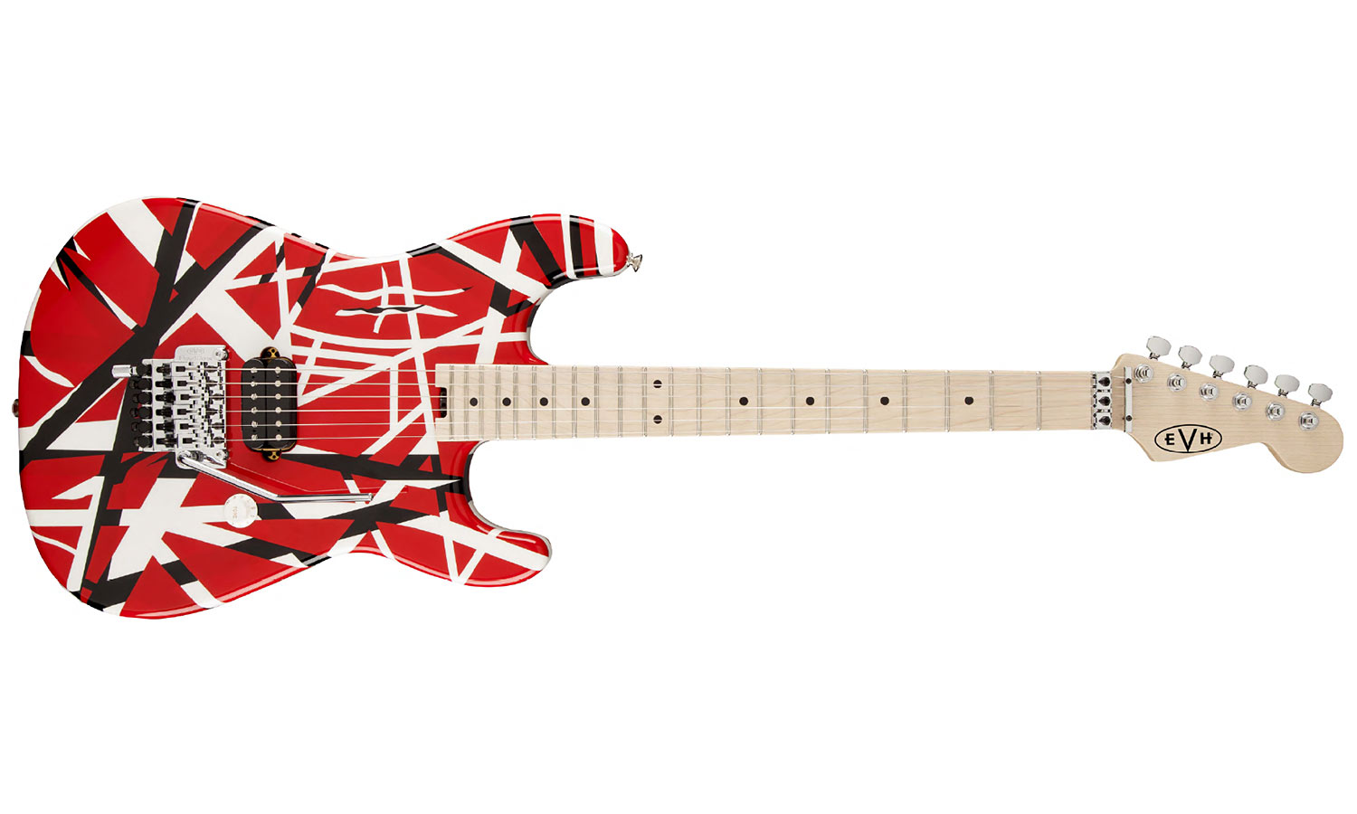 Evh Striped Series - Red With Black Stripes - E-Gitarre in Str-Form - Variation 1