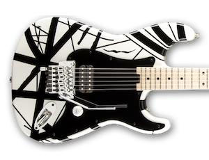 Evh Striped Series - White With Black Stripes - E-Gitarre in Str-Form - Variation 2