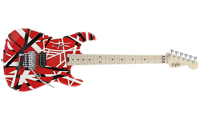 Evh Striped Series - Red With Black Stripes - E-Gitarre in Str-Form - Variation 2
