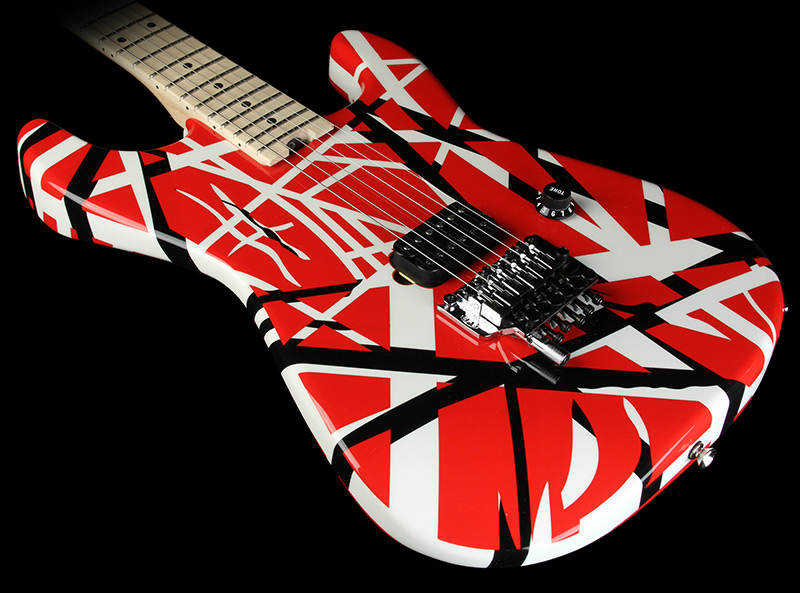 Evh Striped Series - Red With Black Stripes - E-Gitarre in Str-Form - Variation 6