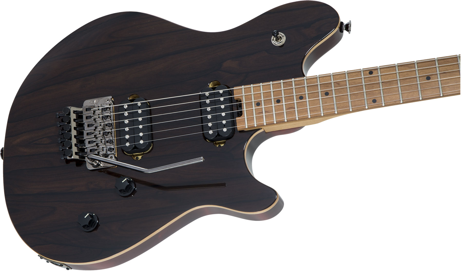 Evh Wolfgang Standard Exotic Ziricote 2h Fr Mn - Dark Natural - Retro-Rock-E-Gitarre - Variation 2