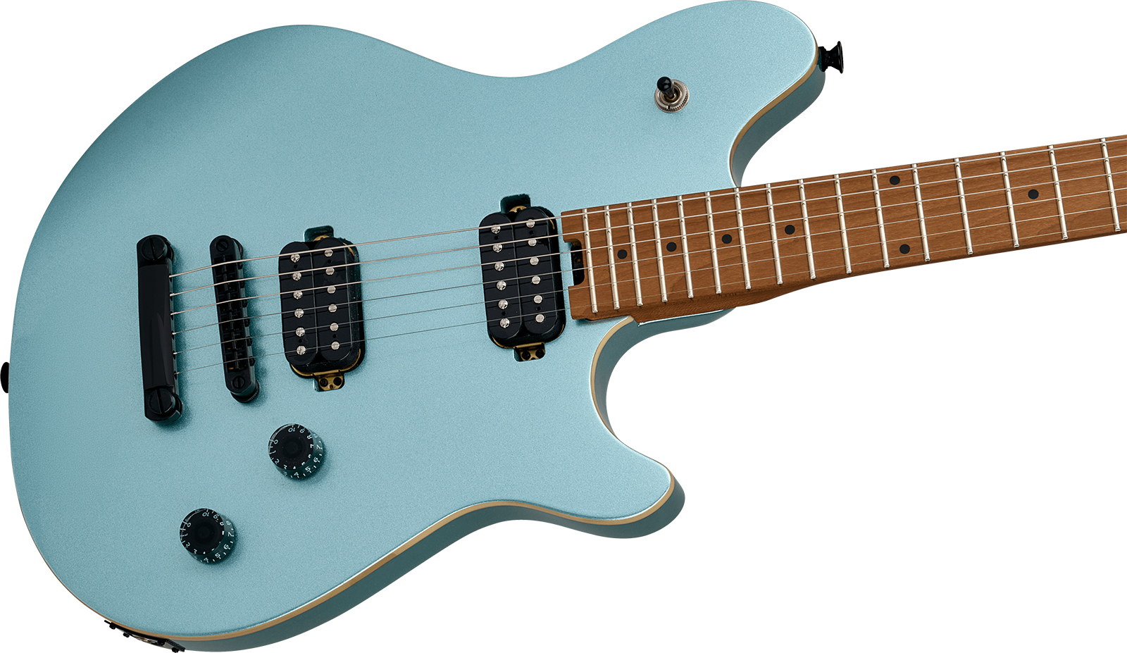 Evh Wolfgang Standard Tom Ind 2h Ht Mn - Sea Foam Pearl Metallic - E-Gitarre aus Metall - Variation 2