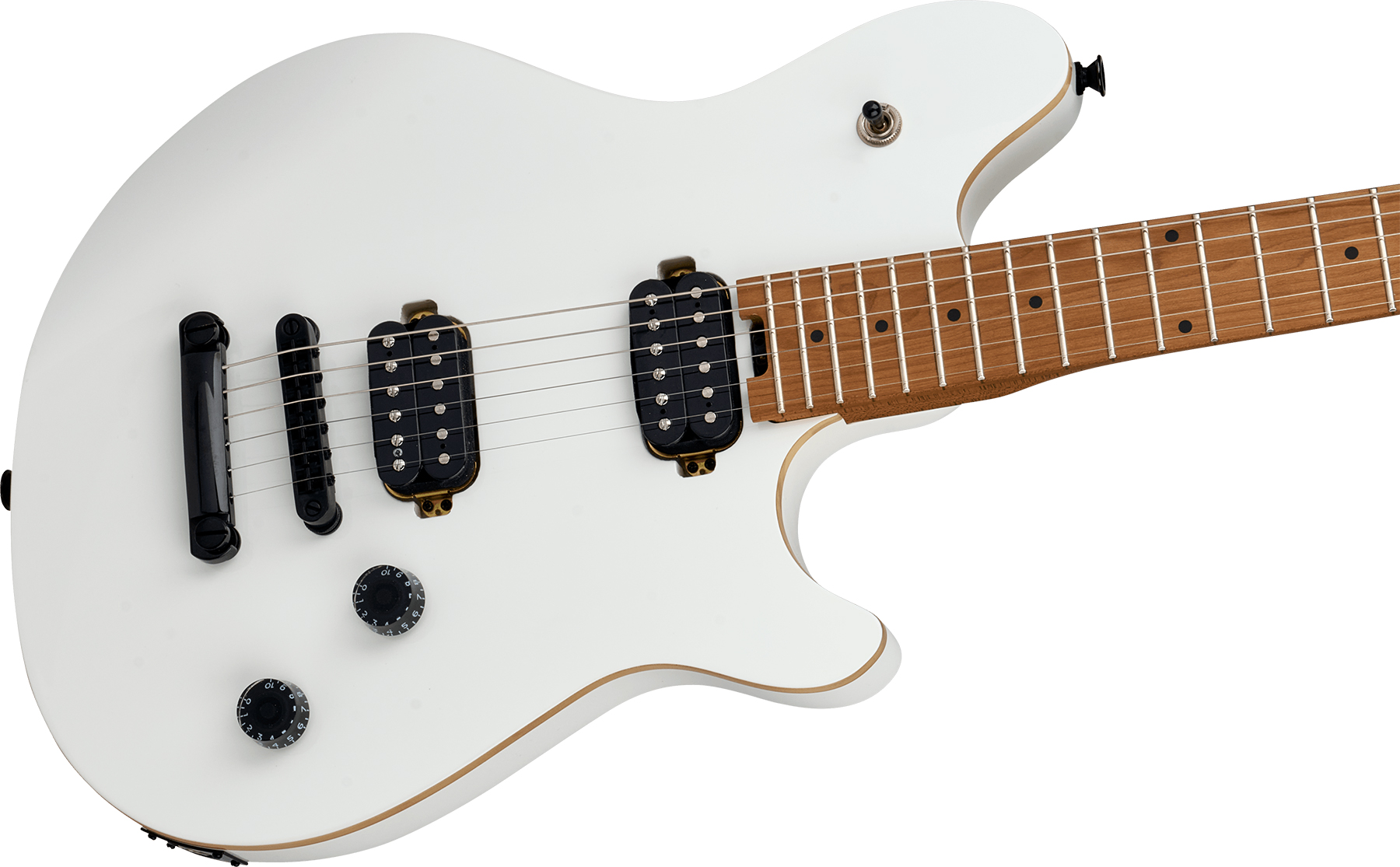 Evh Wolfgang Standard Tom Ind 2h Ht Mn - Cream White - E-Gitarre aus Metall - Variation 2
