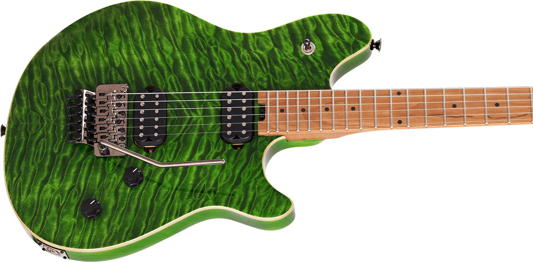 Evh Wolfgang Wg Standard Qm 2h  Fr Mn - Transparent Green - E-Gitarre aus Metall - Variation 2