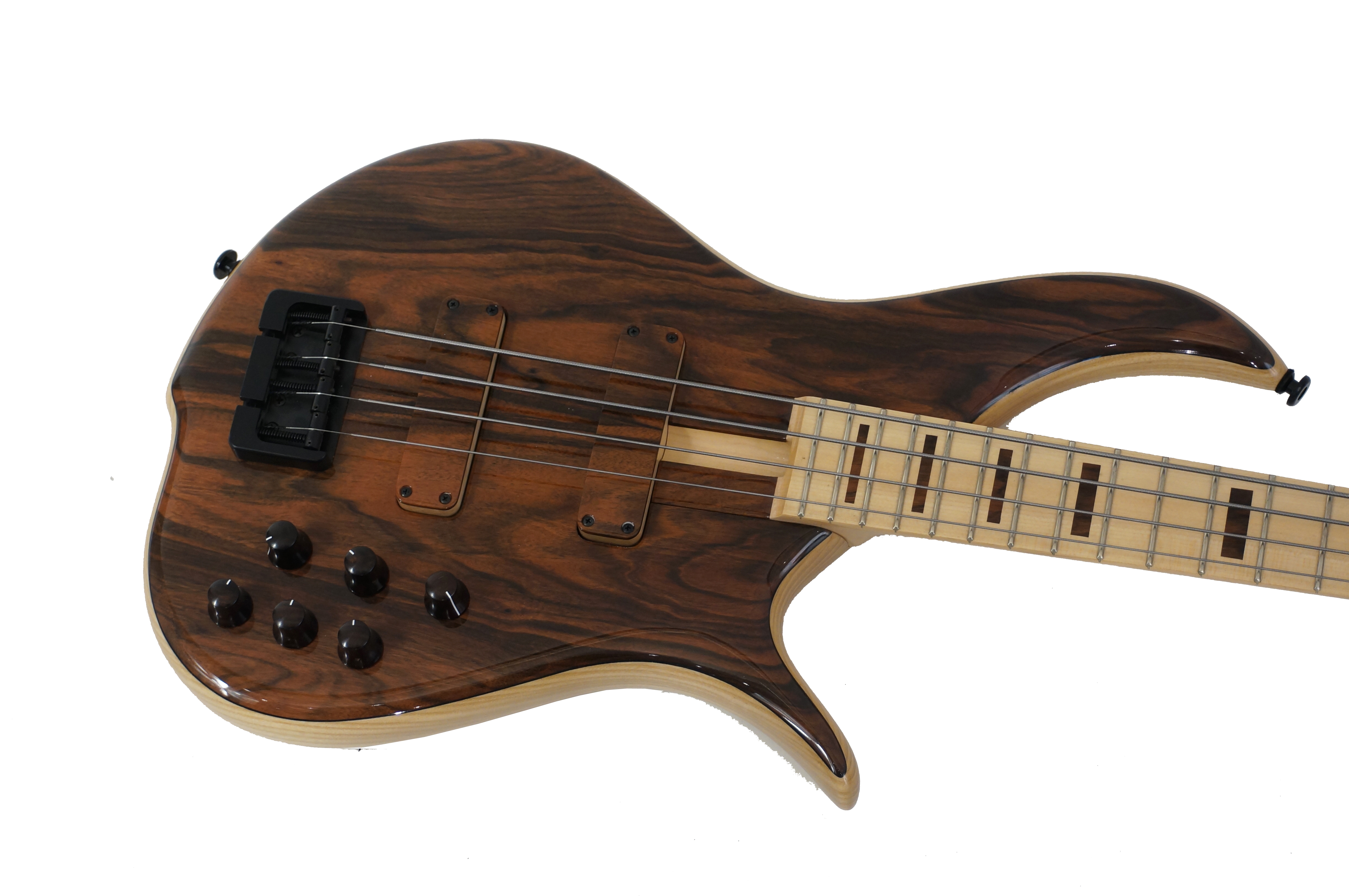 F Bass Bn 4 String Macassar Top Block Inlays 4c Mn Natural - Solidbody E-bass - Variation 2