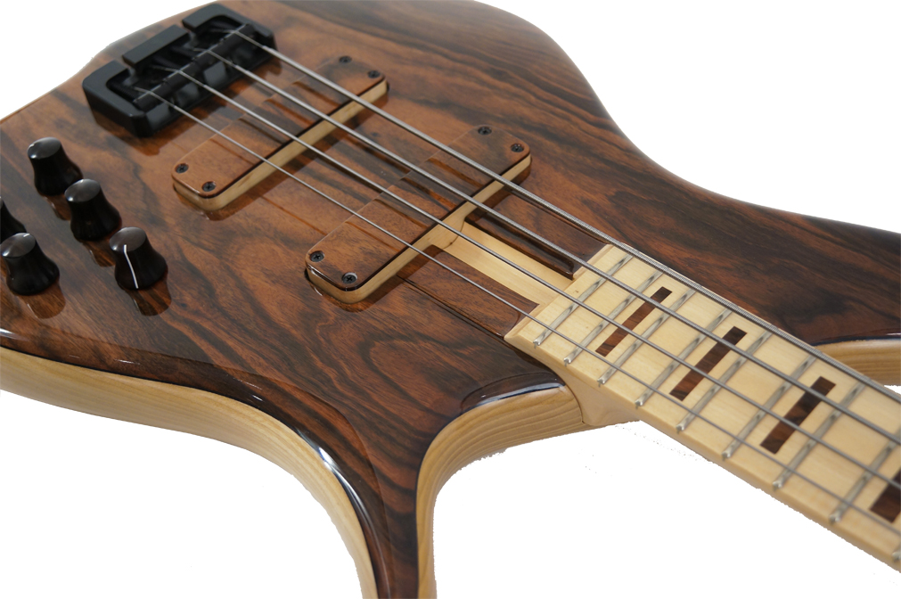 F Bass Bn 4 String Macassar Top Block Inlays 4c Mn Natural - Solidbody E-bass - Variation 3