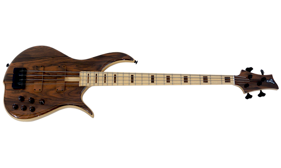 F Bass Bn 4 String Macassar Top Block Inlays 4c Mn Natural - Solidbody E-bass - Variation 1
