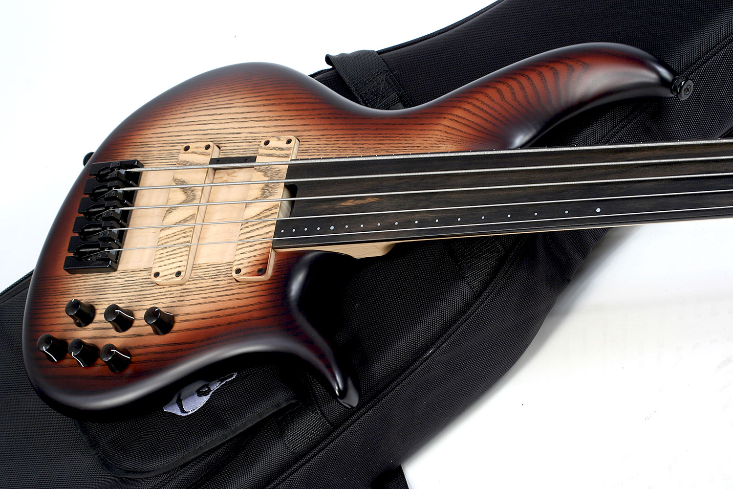 F Bass Bnf5 Fretless 5 String Ebony Fretboard - Brown Burst Satin - Solidbody E-bass - Variation 3