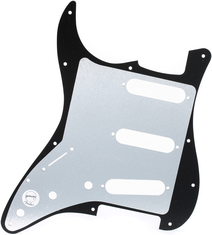 Fender Pickguard 11-hole Modern-style Stratocaster S/s/s 3-ply Black - - Schlagbrett - Variation 2