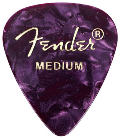 Plektren Fender 351 Shape Premium Medium Picks Purple Moto