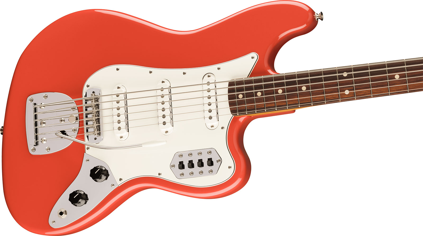 Fender 60s Bass Vi Vintera 2 3s Trem Rw - Fiesta Red - Bariton E-Gitarre - Variation 2